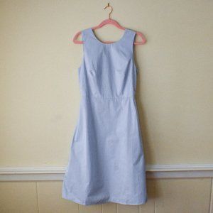 Everlane, The Clean Cotton Twist-Back Dress Size 8, Powder Blue